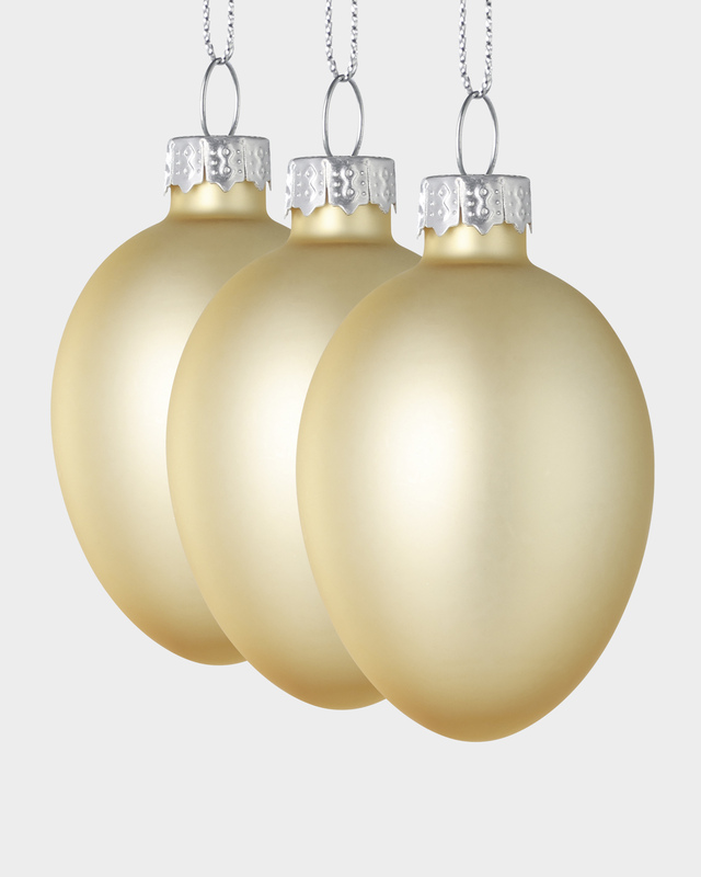 Набор декоративных подвесов, 3 шт., матовые желтые