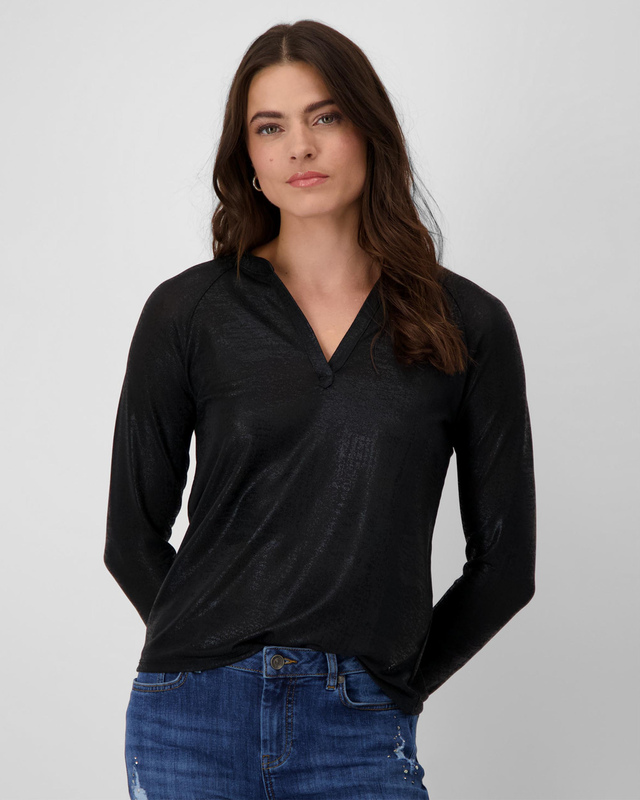 Блузка прямого кроя с сияющим напылением