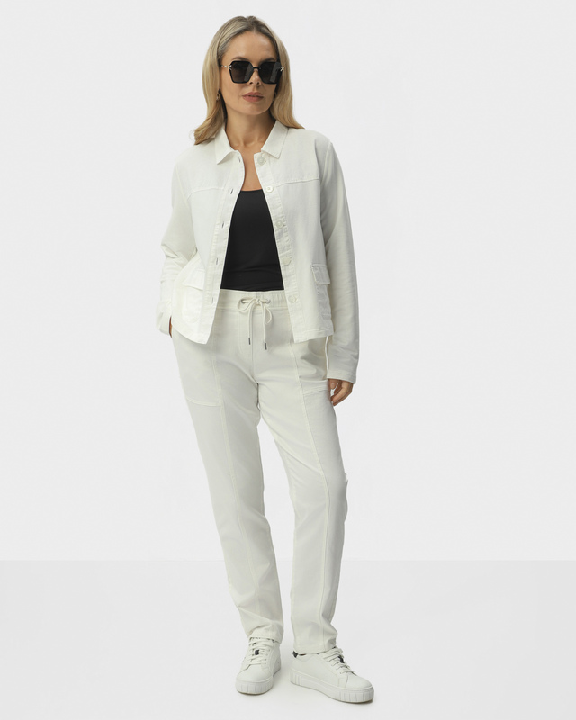 Брюки Lisa прямого кроя с эластичным поясом-кулиской