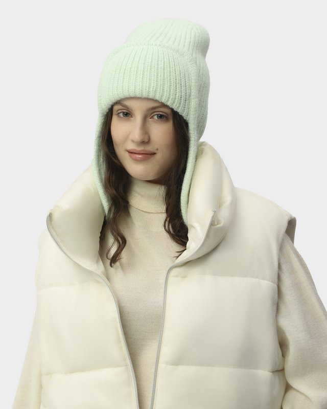 Шапка-ушанка с шерстью и кашемиром в составе