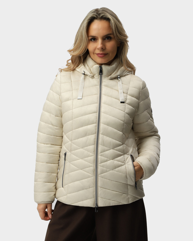 Куртка с трикотажными манжетами и съемным капюшоном