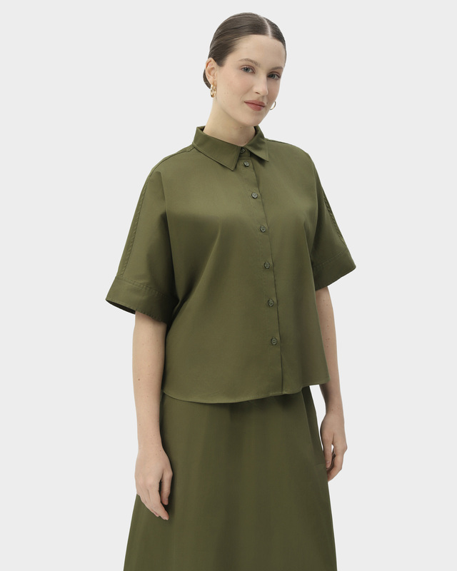 Блузка прямого кроя из 100% хлопка