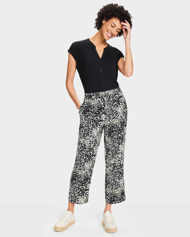 Брюки из вискозы с высокой линией талии