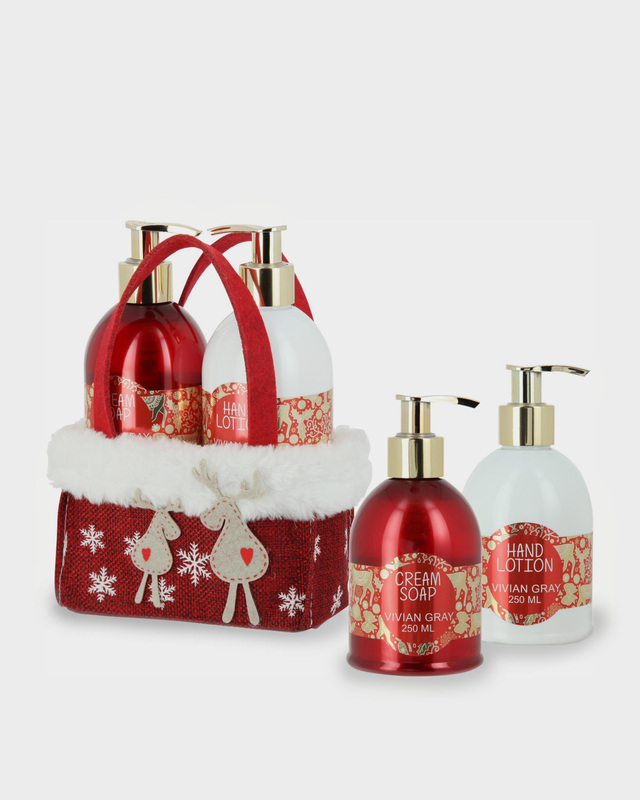 Набор новогодний Яркий праздник жидкое мыло для рук и крем для рук 2 х 250 мл 2499₽