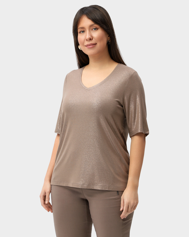 Блузка из мягкого трикотажа с блеском