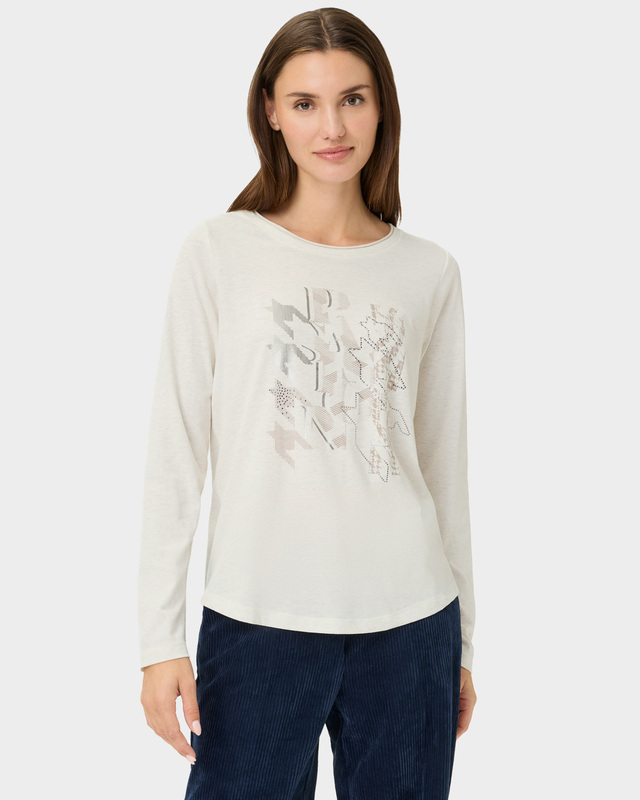 Лонгслив прямого кроя с хлопком в составе