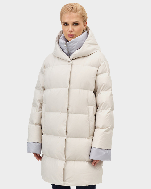 Пуховая стеганая куртка с имитацией многослойности