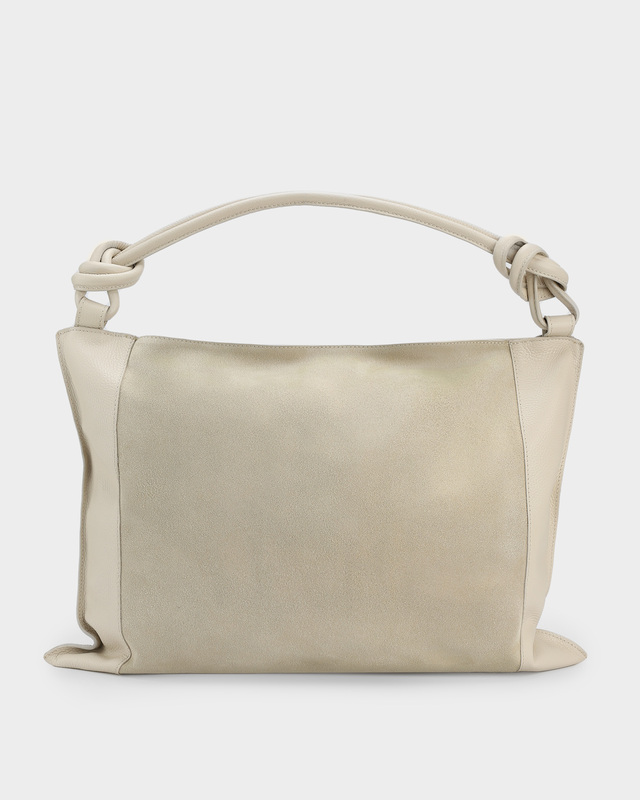 Сумка-шопер из натуральной кожи и замши