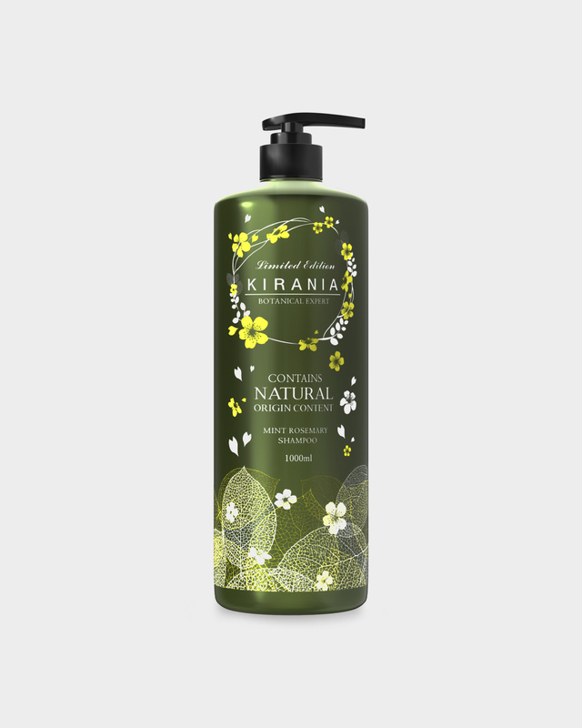 Восстанавливающий шампунь для волос с натуральными экстрактами масел и розмарином, 1000 мл