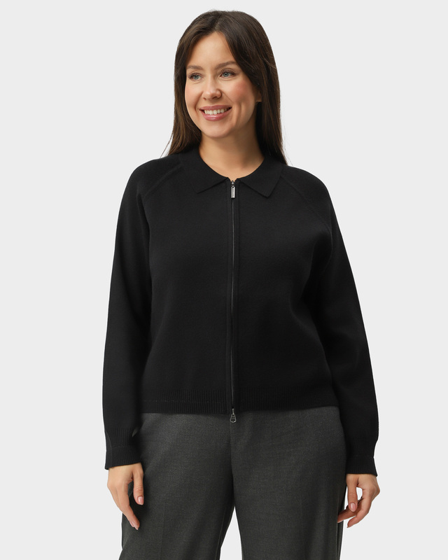 Кардиган плотной вязки с застежкой на молнию