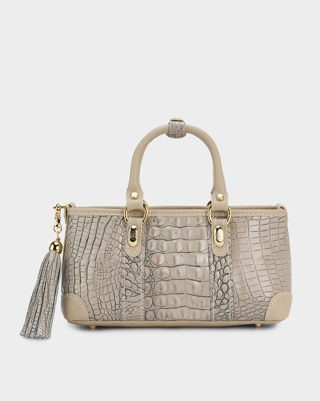 Сумка-багет из натуральной кожи