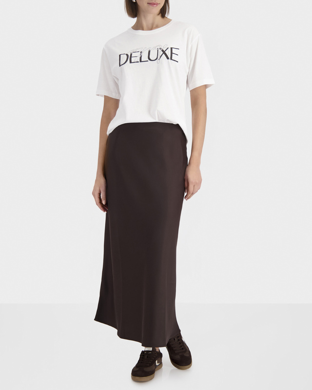 Макси-юбка из струящегося атласа с эластичным поясом