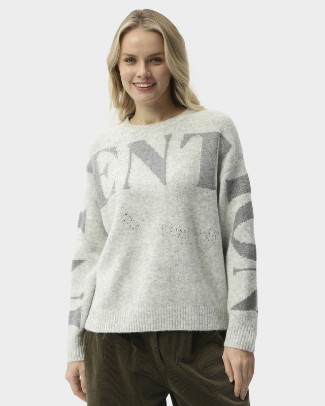 Пуловер с шерстью и мохером в составе