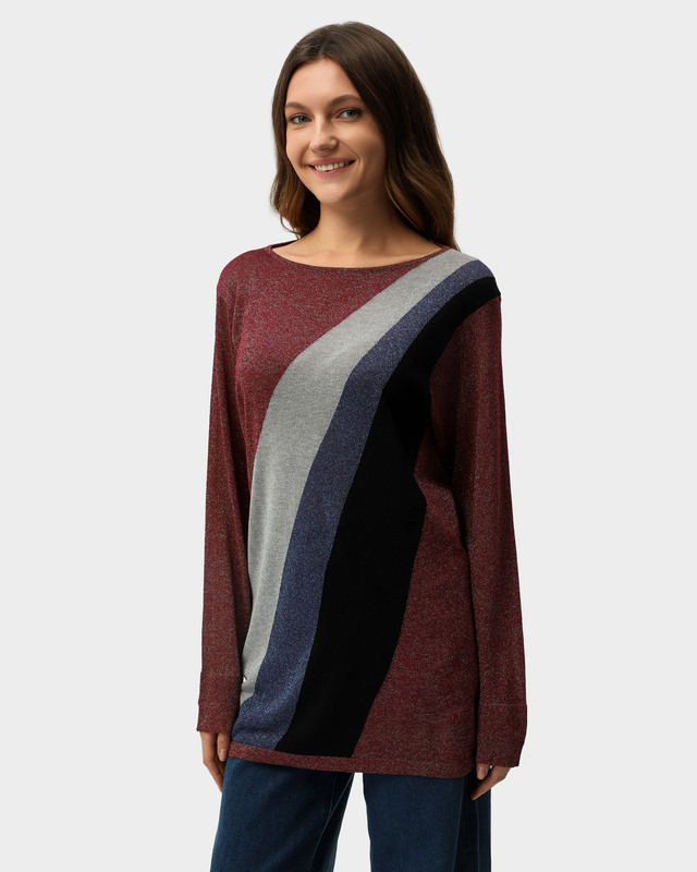 Пуловер из нежной вискозы с люрексом