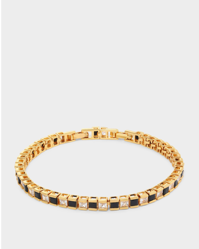 Браслет с вставками из цветных фианитов