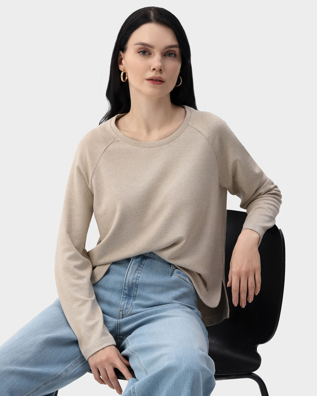 Пуловер свободного кроя с вискозой в составе