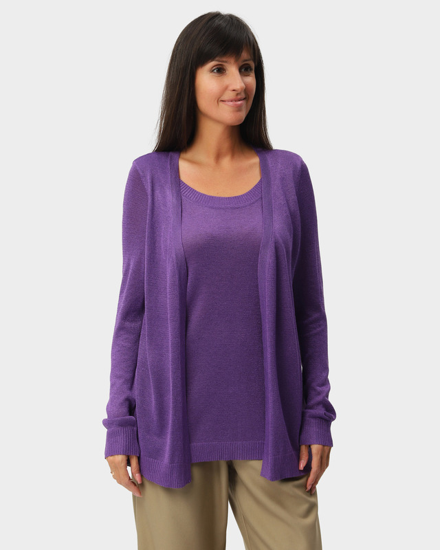 Пуловер в стиле двойки с вискозой в составе и мерцанием люрекса