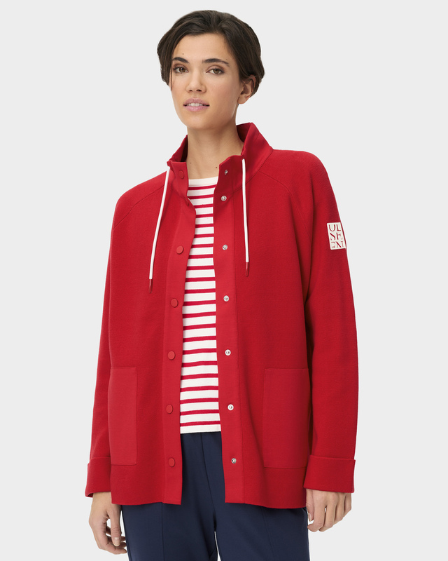 Кардиган на кнопках с воротником-стойкой