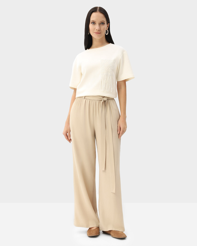 Брюки прямого кроя из мягкого тенсела