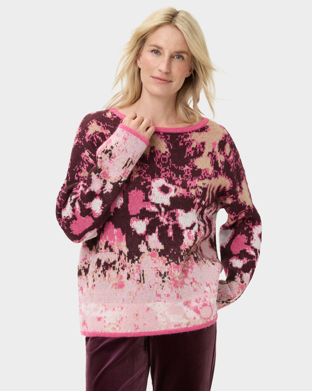 Пуловер Cora с абстрактным узором в технике интарсии