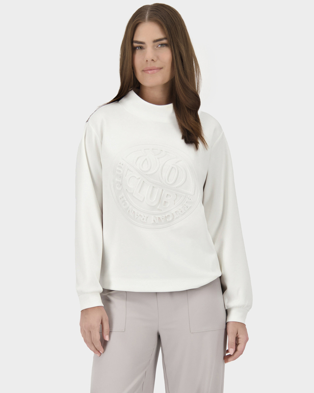 Толстовка из скубы с воротником-стойкой