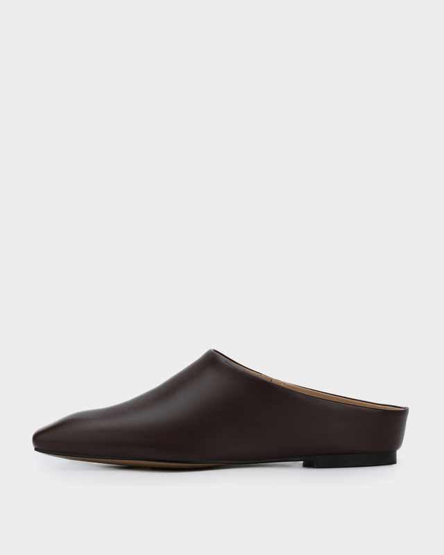 Кожаные сабо на скрытой танкетке