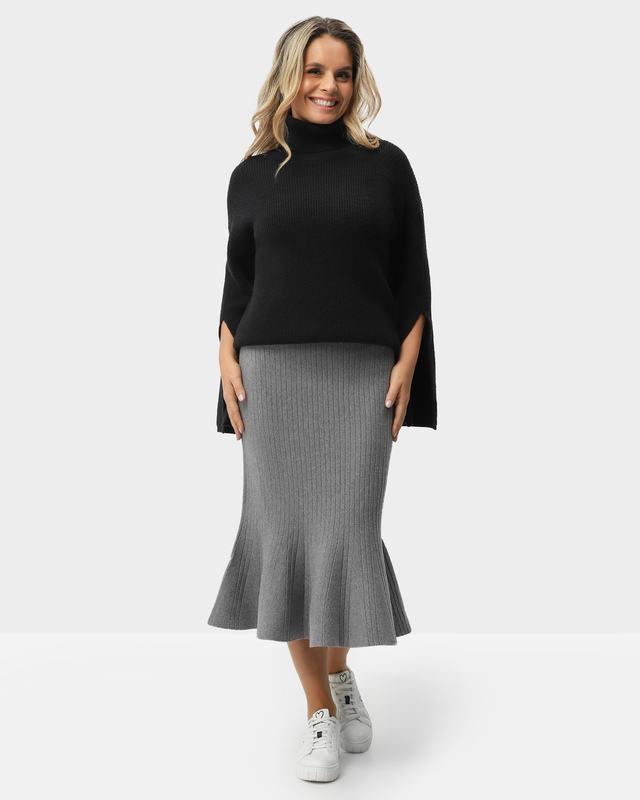 Трикотажная юбка годе с вискозой в составе