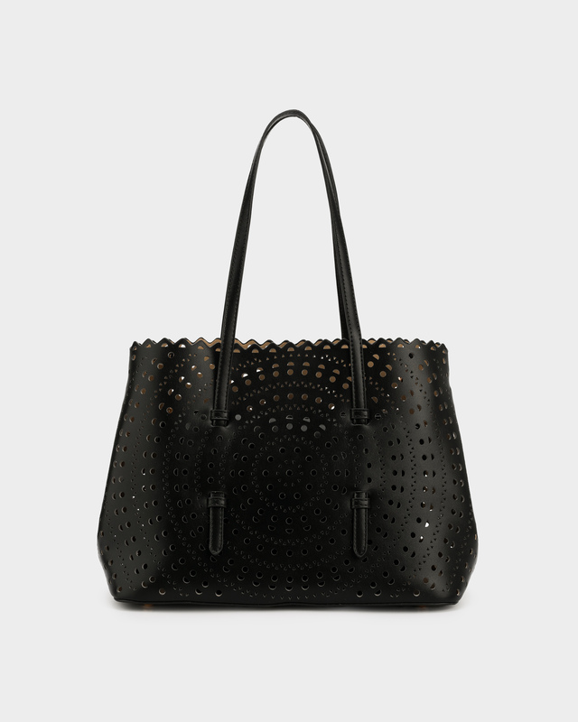 Сумка с ажурным декором и косметичкой в комплекте