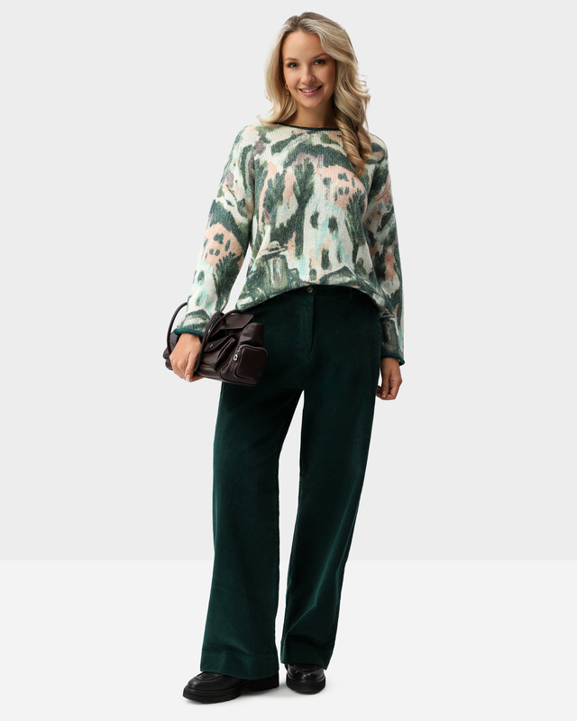 Вельветовые брюки с эластичной вставкой в поясе