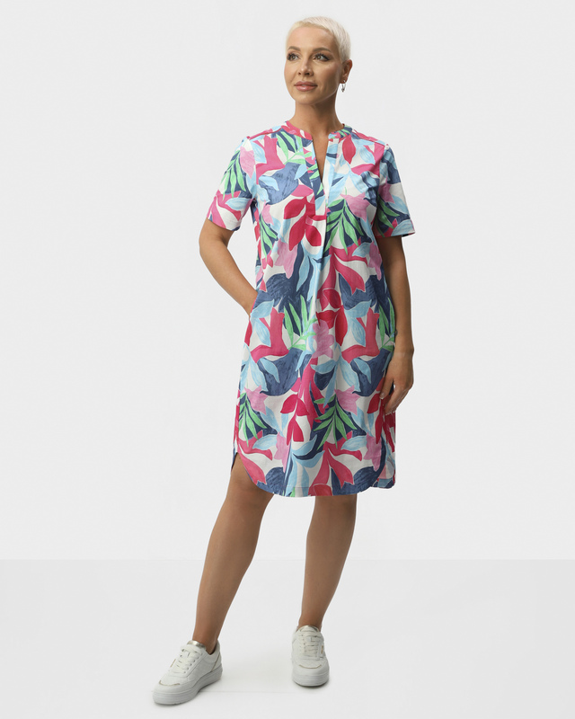 Хлопковое платье с принтом в виде листьев тропических растений 13990₽