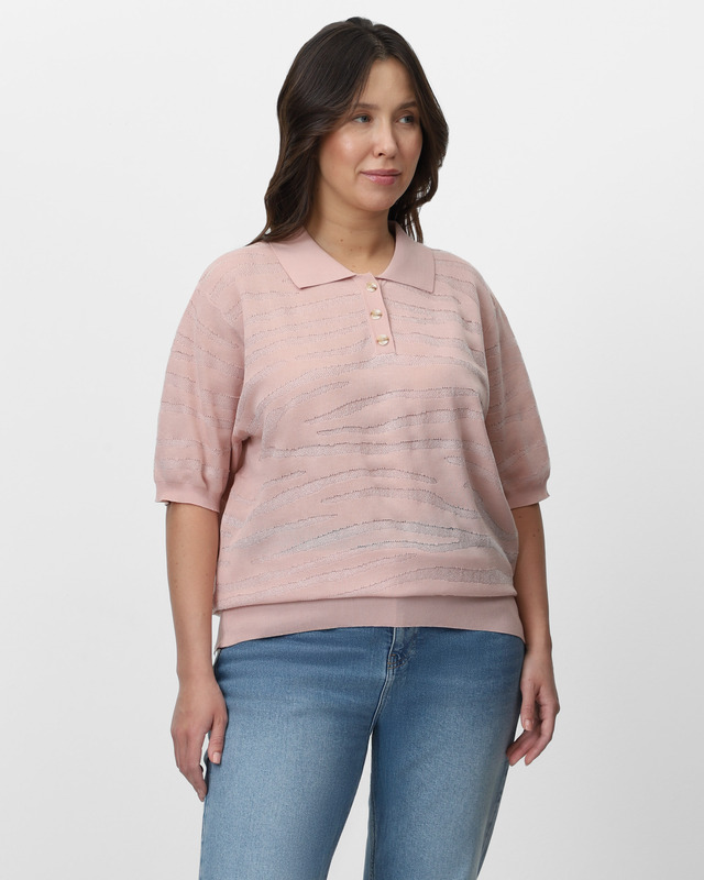 Пуловер фактурной вязки с хлопком и шелком в составе