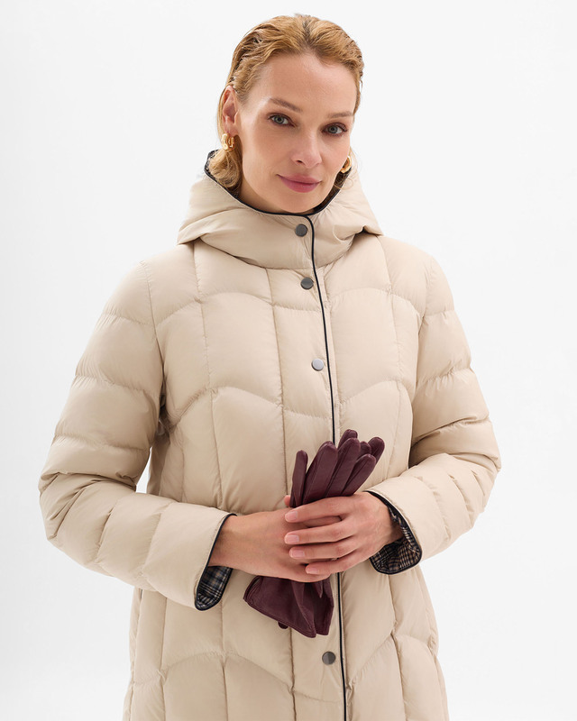 Удлиненное стеганое пальто с клетчатой подкладкой Bulmer 192183 купить ...