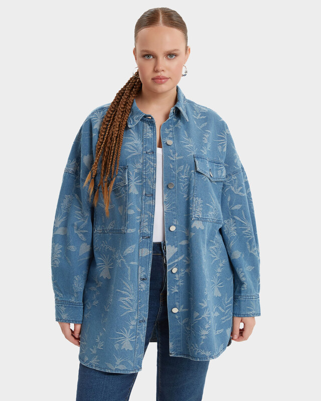 Хлопковая куртка с жаккардовым узором