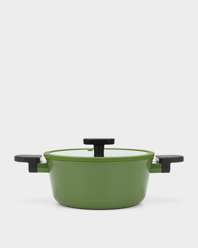 Кастрюля со стеклянной крышкой Ortus Green, 2,3 л, 20 см