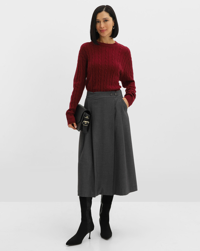 Юбка миди A-силуэта на запах 7990₽