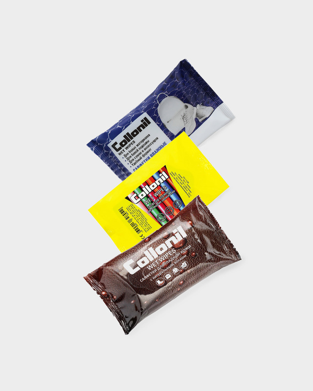 Набор влажных салфеток для ухода за обувью