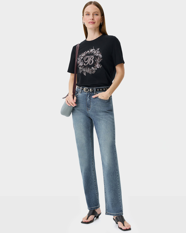 Джинсы силуэта слим с деликатной варкой