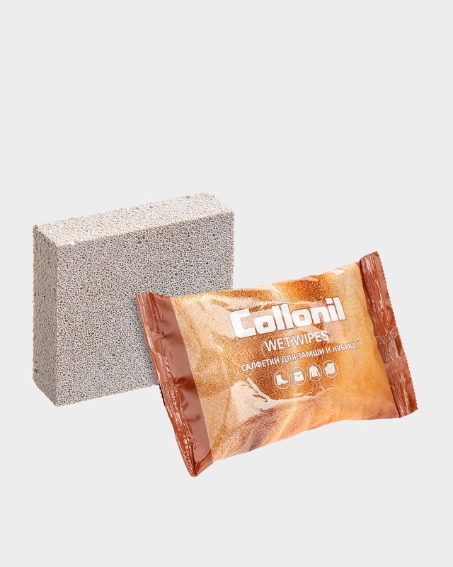 Ластик для обуви + влажные салфетки для замши и нубука