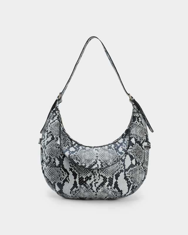 Сумка из натуральной кожи с тиснением под питона