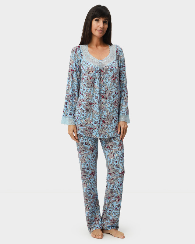 Пижамные брюки из вискозы с эластичным поясом