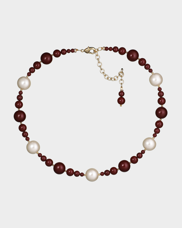 Колье с испанским жемчугом Майорка на тросе &laquo;с памятью&raquo;