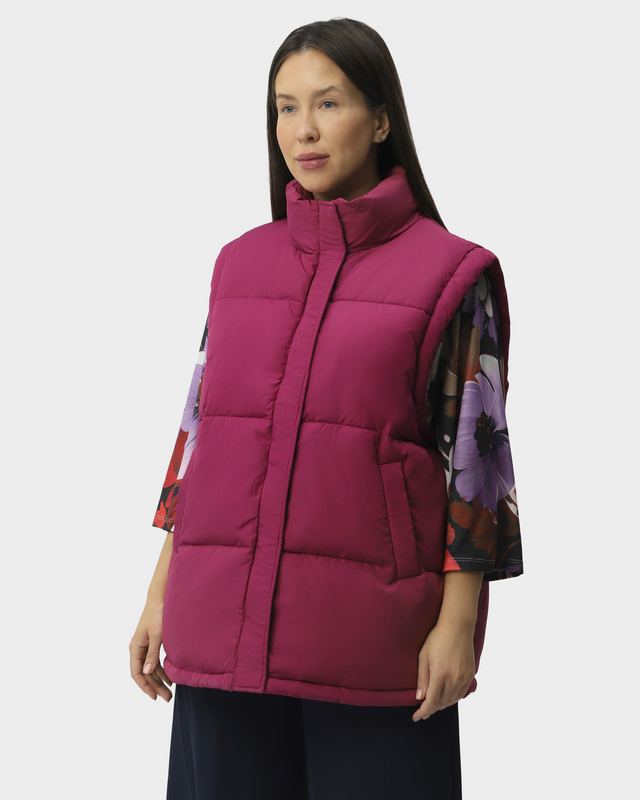 Жилет прямого кроя с карманами