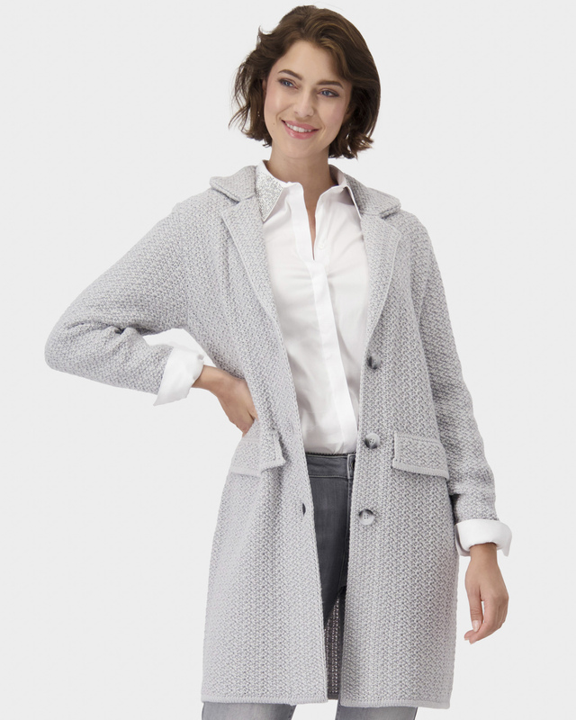 Вязаное пальто с шерстью в составе