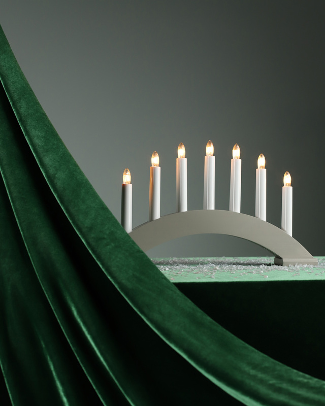 Новогодний подсвечник полукруглый