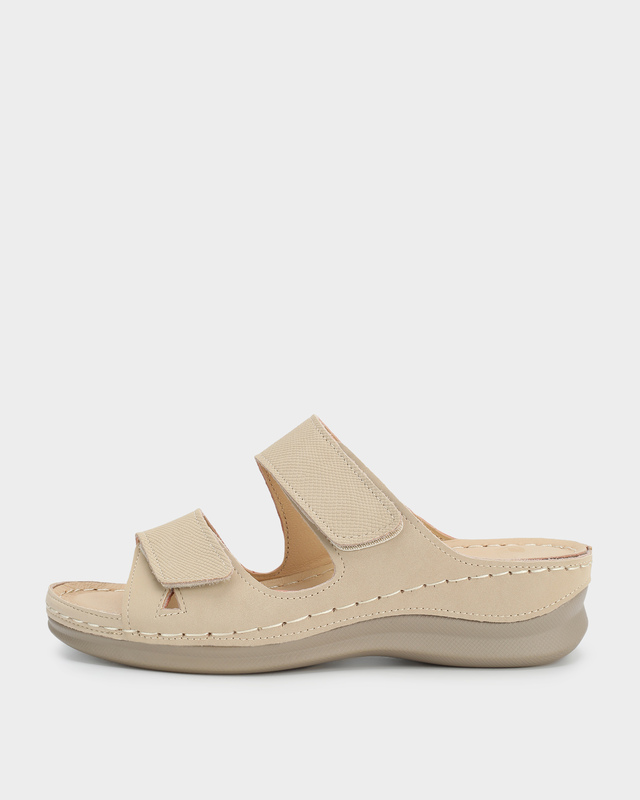 Сандалии из натуральной кожи с застежками-велкро