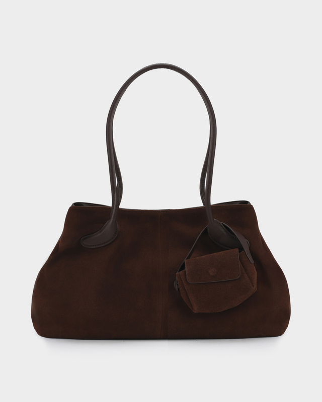 Сумка из комбинации кожи и замши