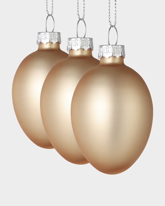 Набор декоративных подвесов, 3 шт., матовые оранжевые