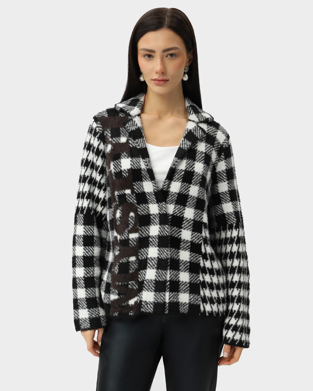 Кардиган-жакет из пушистой пряжи &laquo;травка&raquo;