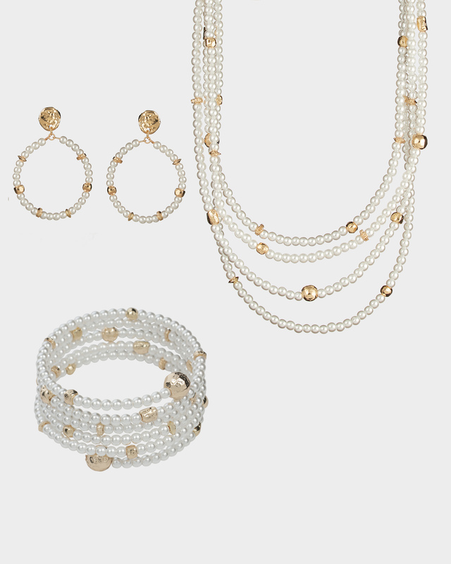 Комплект: колье, браслет и серьги