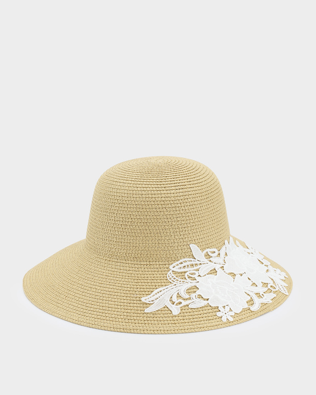 Шляпа с цветочным декором регулируемая по размеру